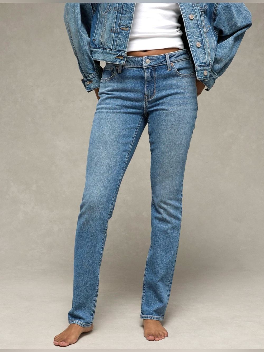American Eagle Outfitters Mid Rise Stretch Skinny Jeans, Size 10, Very Good